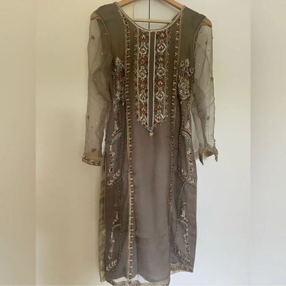 PAKISTANI CUSTOM DESIGNER FORMAL INDIAN DRESS 3 PIECE - Picture 11 of 16